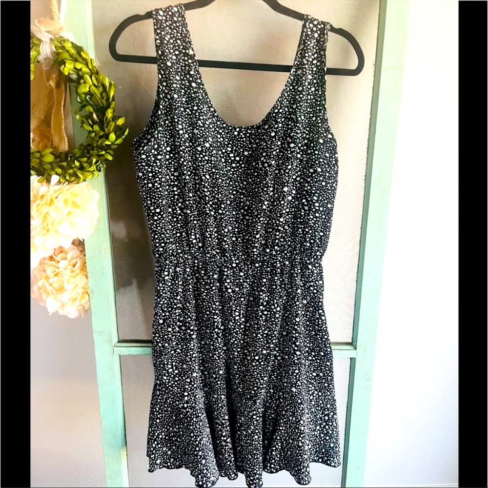 White Birch Stitch Fix Black White Dot Dress Size XL